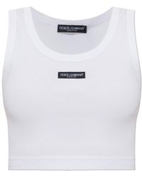 Dolce & Gabbana - Short Ribbed Sleeveless Top - Lyst