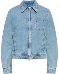 Ami Paris - Denim Jacket With Patch - Lyst