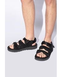 UGG - Goldencoast-strap Suede And Mesh-blend Flat Sandals - Lyst