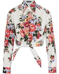 Dolce & Gabbana - Shirt With Floral Motif - Lyst