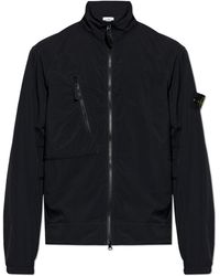 Stone Island - Light Jacket With Stand-Up Collar - Lyst