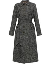 Dolce & Gabbana - Wool Coat With Belt - Lyst