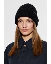 MM6 by Maison Margiela - Wool Beanie With Logo Patch - Lyst