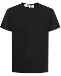 COMME DES GARÇONS PLAY - T-Shirt With Logo Patch - Lyst