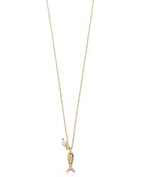 Kate Spade - Necklace With A Fish Motif Pendant - Lyst