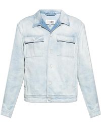 MM6 by Maison Margiela - Denim Jacket With Pockets - Lyst