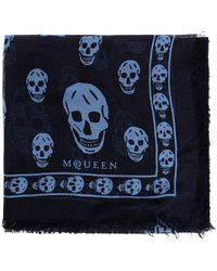 McQueen - Silk Scarf With A Distinctive Skull Motif - Lyst
