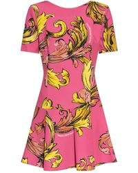 Versace Jeans Couture - Dress With Outline Barocco Print - Lyst