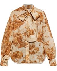 Zimmermann - Shirt With Floral Motif - Lyst