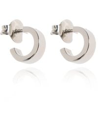 MM6 by Maison Margiela - Earrings With Engraved Logo - Lyst
