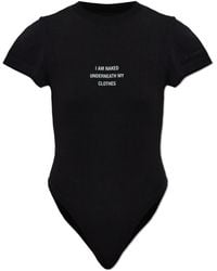 Vetements - Cotton Bodysuit With Print - Lyst
