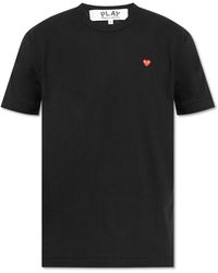 COMME DES GARÇONS PLAY - T-Shirt With Logo Patch - Lyst