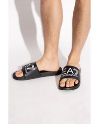 EA7 - Rubber Flip-Flops With Logo - Lyst