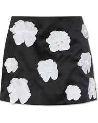 ROTATE BIRGER CHRISTENSEN - Skirt With Floral Motif Appliqués, - Lyst