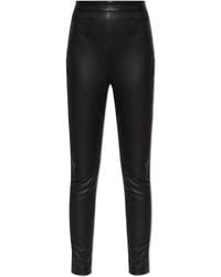 Balmain - High-Waisted Leather Trousers - Lyst