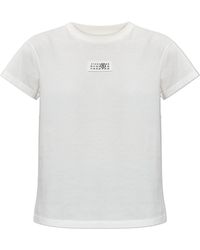 MM6 by Maison Margiela - T-Shirt With Logo Patch - Lyst