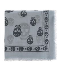 McQueen - Wool Scarf With Raw Edge - Lyst