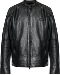 DIESEL - Leather Jacket 'L-Tad-Wrd' - Lyst