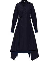 Loewe - Asymmetrical Dress With Belt - Lyst