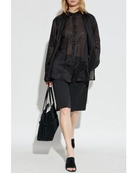 TOTEME - Cotton And Linen Shorts - Lyst