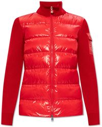 Moncler - Cardigan With A Quilted Front - Lyst