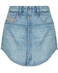 DIESEL - 'De-Ard' Denim Skirt - Lyst