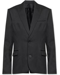 Balmain - Wool Blazer With Closed Lapels - Lyst