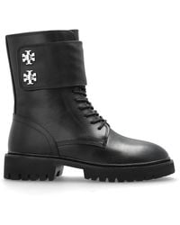 Tory Burch - Leather Ankle Boots 'Turnlock' - Lyst