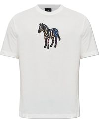 Paul Smith - T-Shirt With Printed Logo - Lyst