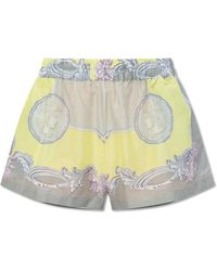 Versace - Silk Blend Shorts - Lyst