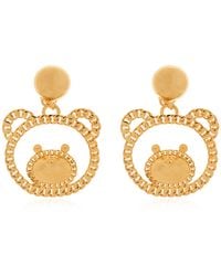 Moschino - Clip-On Earrings With Teddy Bear Charm - Lyst