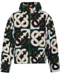 CASABLANCA - Fleece Jacket With Hood - Lyst