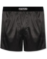 Tom Ford - Silk Boxers With Logo - Lyst