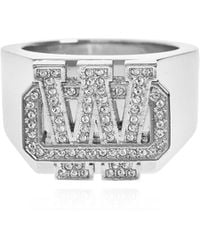 Off-White c/o Virgil Abloh - Signet Rings With Shimmering Crystals - Lyst