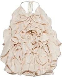 Maison Margiela - Silk Top With Ruffles - Lyst