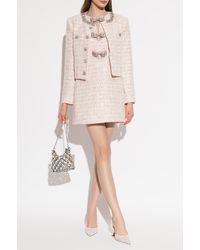 Self-Portrait - Tweed Blazer With Shimmering Crystals - Lyst