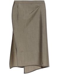 Victoria Beckham - Asymmetrical Skirt With Slits - Lyst