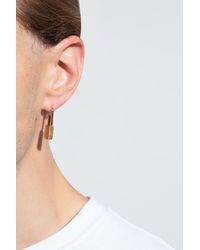Ambush Peace Earring in Silver Metallic for Men Mens Jewellery Earrings and ear cuffs 