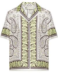 Tory Burch - Silk Shirt With Print - Lyst