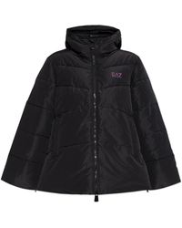 EA7 - Padded Jacket With Hood - Lyst