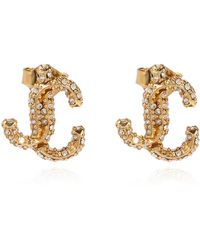 Jimmy Choo - Earrings With Logo - Lyst