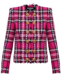 Balmain - Tweed Blazer - Lyst