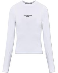 Alexander Wang - Top With An Embossed Logo - Lyst