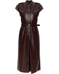 McQueen - Leather Dress With Belt - Lyst