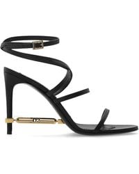 DSquared² - Leather Heeled Sandals With Applique - Lyst