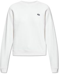 DIESEL - Logo-embroidered Cotton Sweatshirt - Lyst