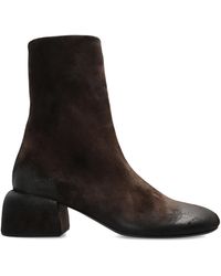 Marsèll - Suede Heeled Ankle Boots "Basata" - Lyst