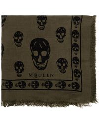McQueen - Silk Scarf With A Distinctive Skull Motif - Lyst