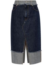 Marni - Denim Skirt With A Slit - Lyst