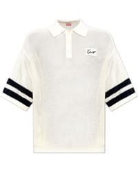 KENZO - Polo With A Decorative Weave - Lyst
